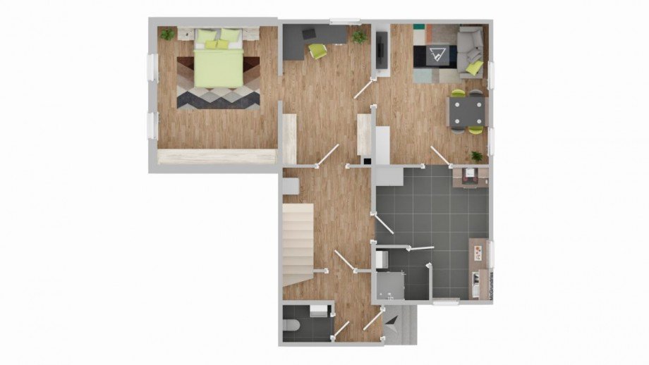 Grundriss EG neu Mehrfamilienhaus Taunusstein - Wehen