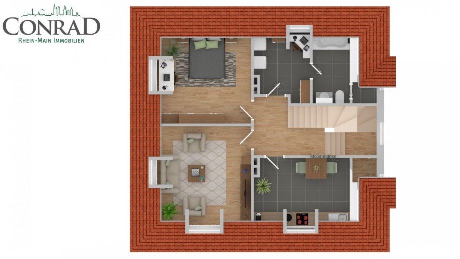Grundriss Dachgeschosswohnung Hattersheim
