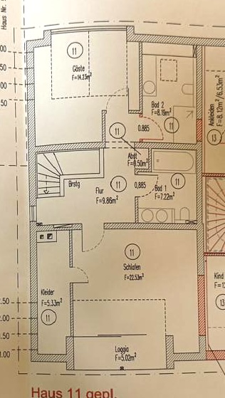 Ik11 DG. Grundriss Doppelhaush�lfte Liederbach