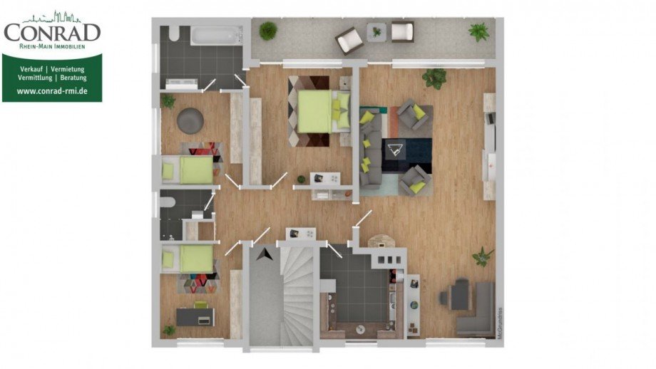 Grundriss L9 Obergeschoss Mehrfamilienhaus Fl�rsheim-Weilbach