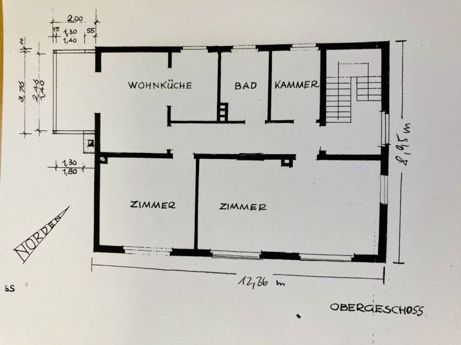 V2 Grundriss 1.OG Etagenwohnung Hattersheim-Eddersheim