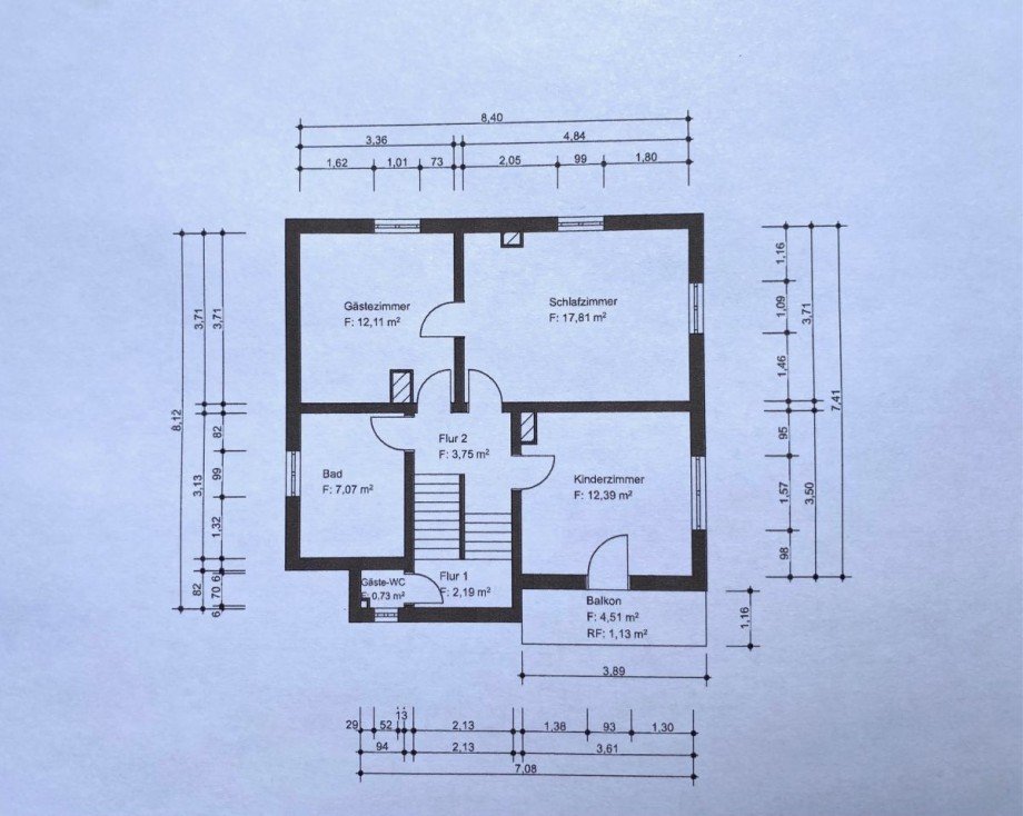 B9 Grundriss Obergeschoss Einfamilienhaus Hattersheim-Eddersheim
