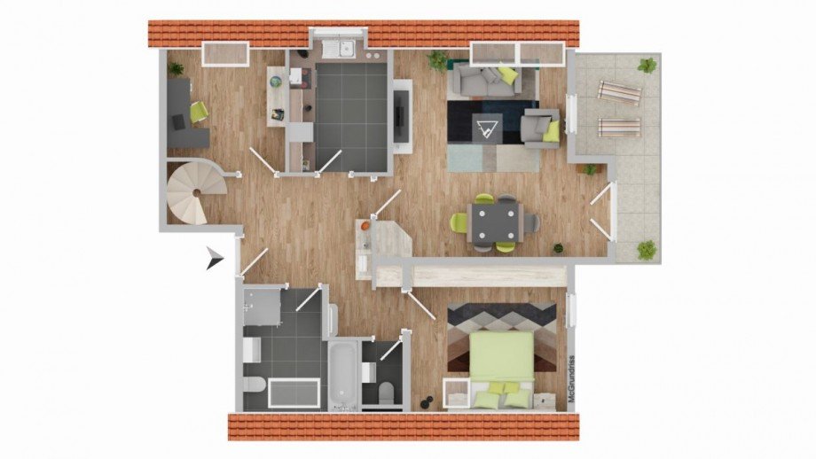 ADL2 Grundriss 2.OG Maisonettewohnung Hattersheim Eddersheim