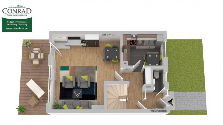 B36 Erdgeschoss neu Reihenendhaus Fl�rsheim-Weilbach