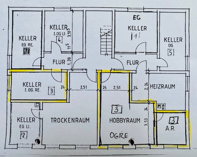 Grundriss UG Etagenwohnung Hattersheim-Okriftel