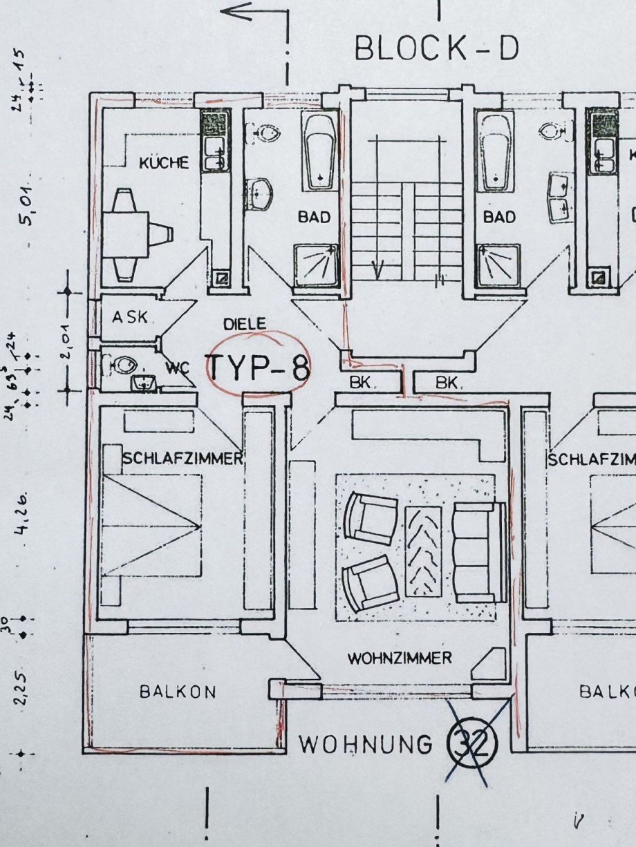 TM30 Grundriss Etagenwohnung Maintal
