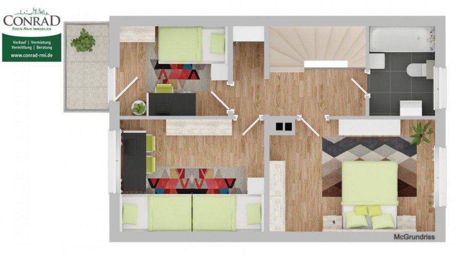 G8 Obergeschoss neu Reihenmittelhaus Fl�rsheim