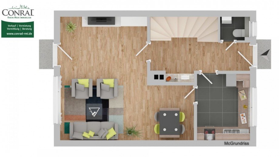 G8 Erdgeschoss neu Reihenmittelhaus Fl�rsheim