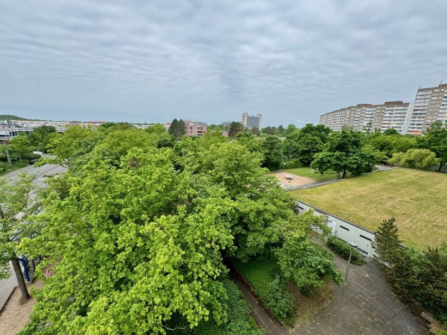 B8 Ausblick Loggia Etagenwohnung Darmstadt-Kranichstein