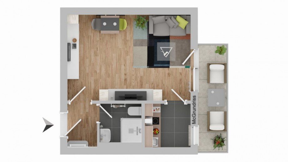 F17 Grundriss 1.OG Etagenwohnung Frankfurt Griesheim