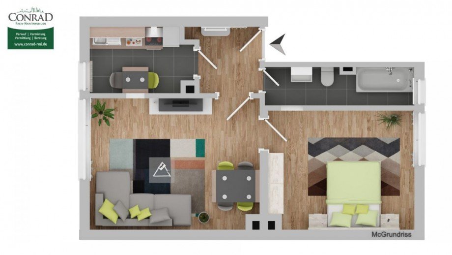 A4 Grundriss Erdgeschosswohnung Frankfurt H�chst