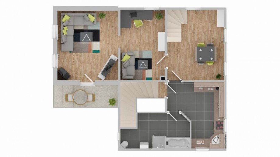 Grundriss OG neu Mehrfamilienhaus Taunusstein - Wehen